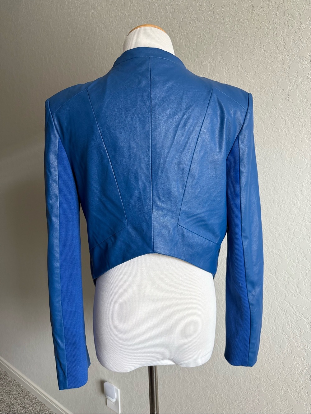 Luxe Apothetique Cropped Vegan Leather Blazer